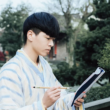 文藝書生男生頭像，唯美古風真人頭像