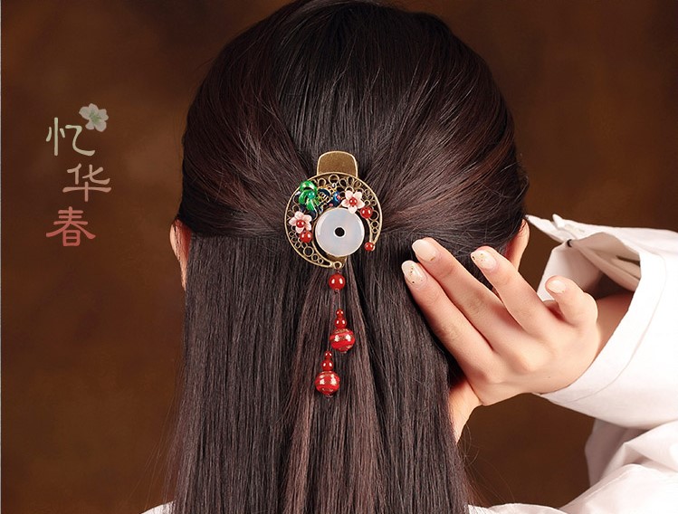 憶華春發(fā)夾：古典福連文苑發(fā)夾頭飾