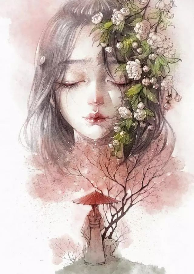 風(fēng)格唯美獨(dú)特的插畫(huà)：浮生如夢(mèng)
