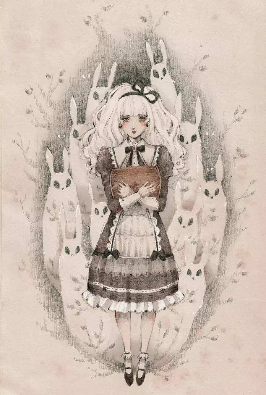 暖色調手繪插畫，給一種人淡淡的插畫美!