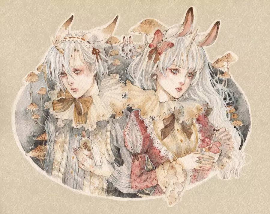 暖色調手繪插畫，給一種人淡淡的插畫美!