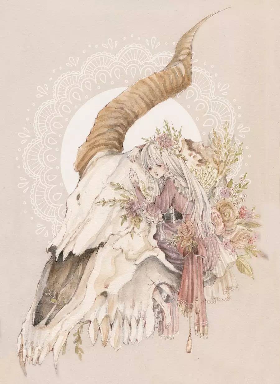 暖色調(diào)手繪插畫，給一種人淡淡的插畫美!