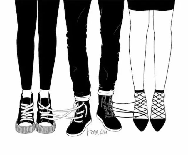 一組扎心黑色治愈系漫畫，看哭了的黑白插畫