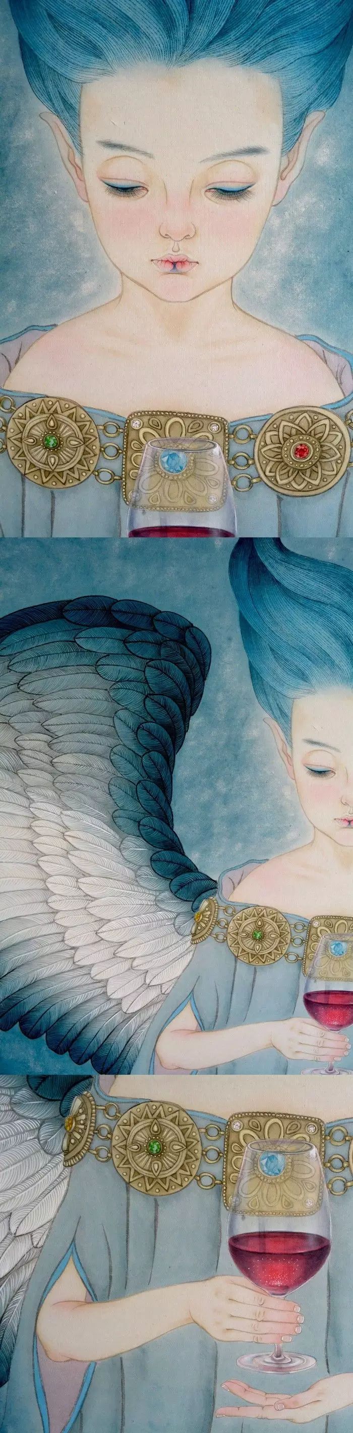 古風(fēng)詩意手繪插畫：一場(chǎng)風(fēng)花雪月任飄搖美！