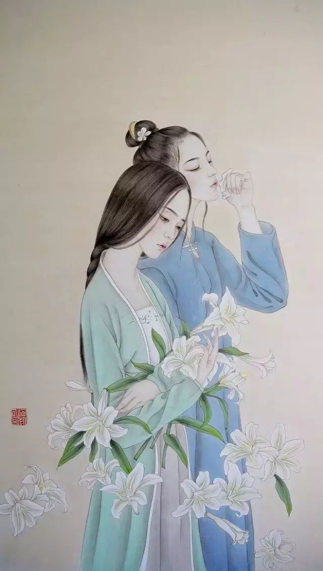 古風(fēng)詩意手繪插畫：一場風(fēng)花雪月任飄搖美！