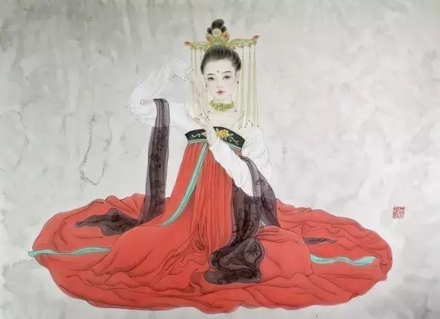 古風詩意手繪插畫：一場風花雪月任飄搖美！