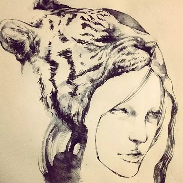 50幅人物速寫手繪插畫：感受時尚奇妙意境