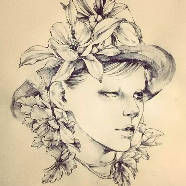 50幅人物速寫手繪插畫：感受時尚奇妙意境