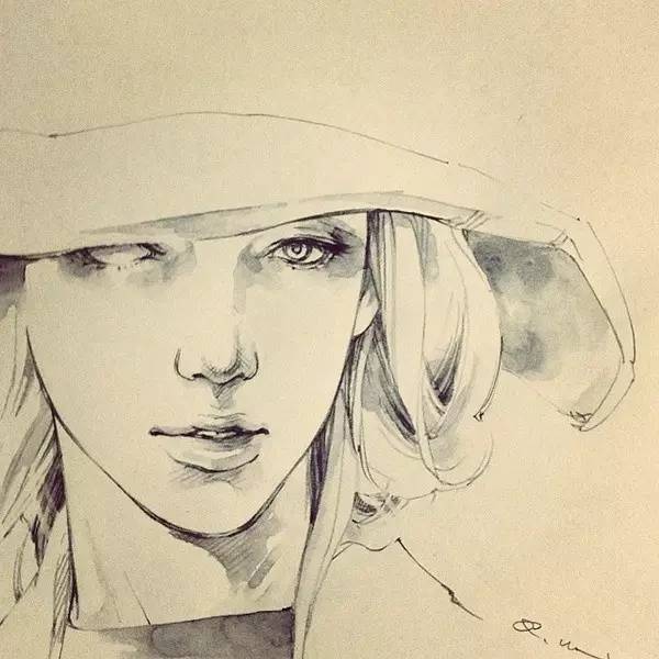 50幅人物速寫手繪插畫：感受時尚奇妙意境