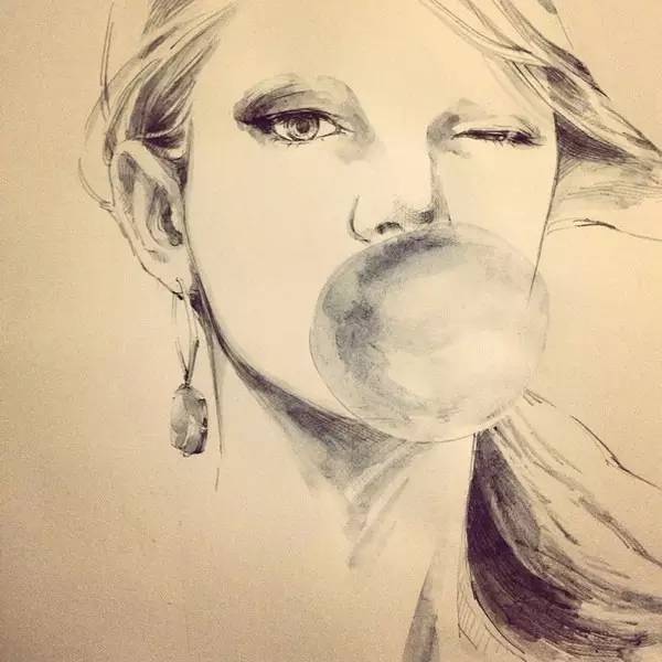 50幅人物速寫(xiě)手繪插畫(huà)：感受時(shí)尚奇妙意境