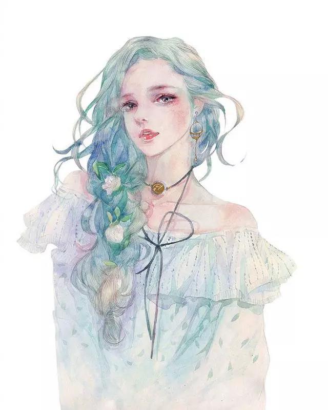 小清新少女心插畫欣賞：優(yōu)雅浪漫的少女插畫