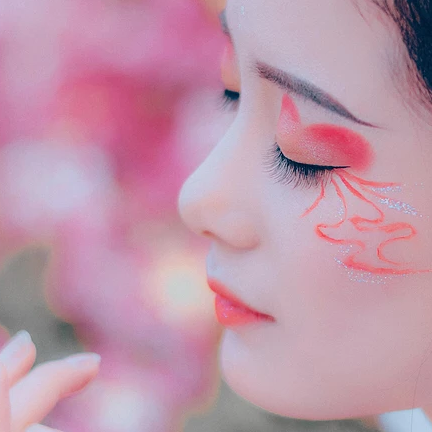 粉色浪漫女生頭像，唯美古風(fēng)真人頭像