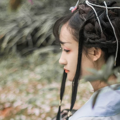 清新粉花女生頭像，唯美古風(fēng)真人頭像