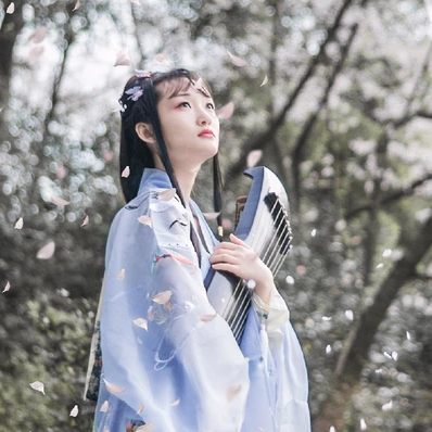 清新粉花女生頭像，唯美古風(fēng)真人頭像