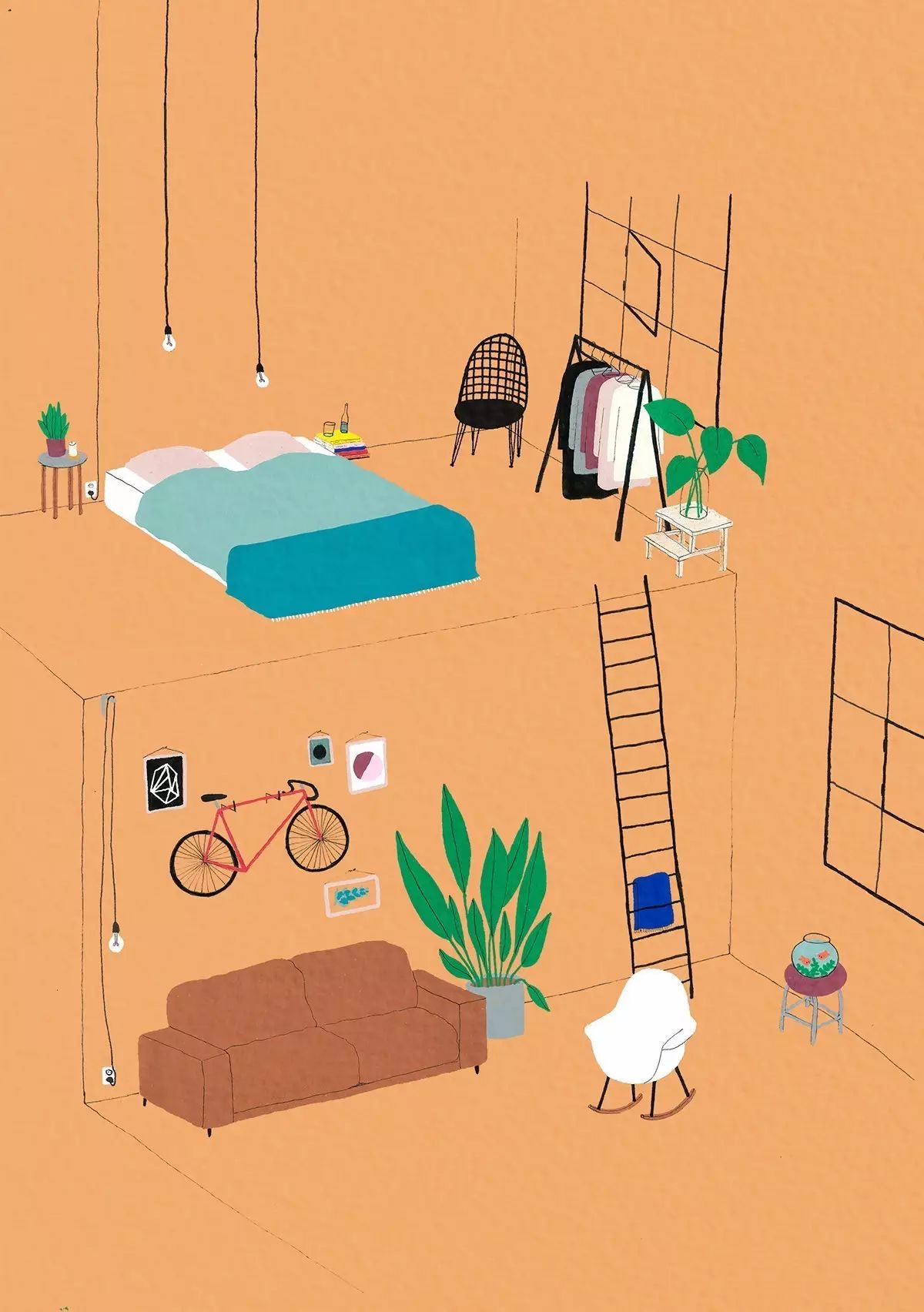 簡(jiǎn)約小插畫，簡(jiǎn)單小日子