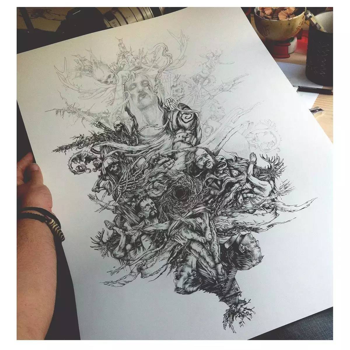 驚嘆的黑白手繪插畫(huà)，膩害了!