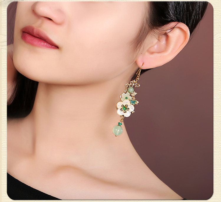 冷淡古風(fēng)耳墜耳環(huán)，小清新花朵耳環(huán)首飾