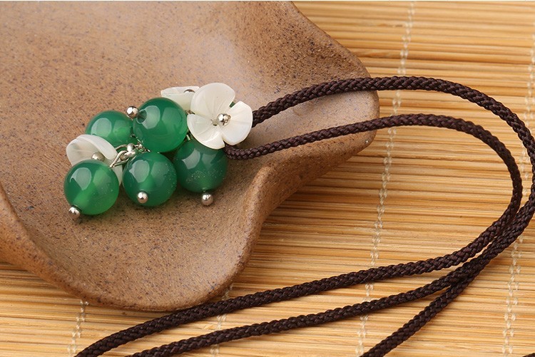 浮嵐暖翠項鏈，復古森系簡約首飾