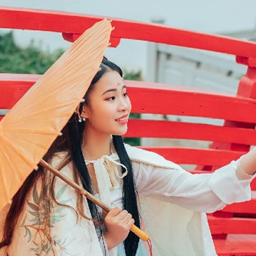 超萌可愛帶團(tuán)扇女生頭像，唯美古風(fēng)真人頭像