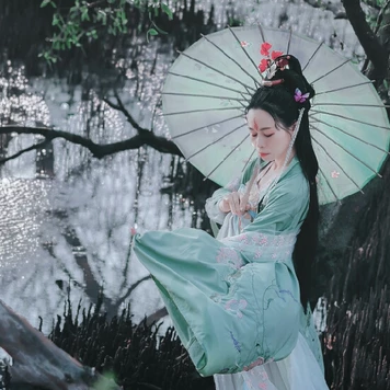 蓮花花開女生頭像，唯美古風(fēng)真人頭像