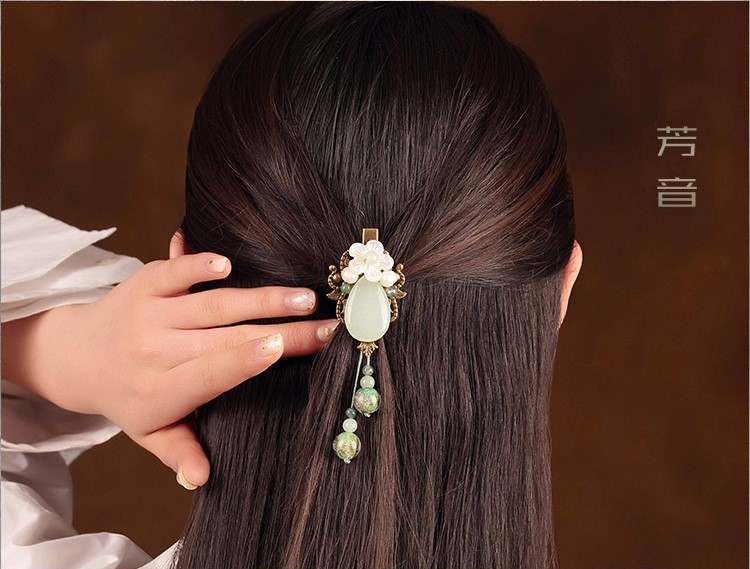 古典簡約小清新發(fā)夾，優(yōu)雅水滴復(fù)古發(fā)飾頭飾