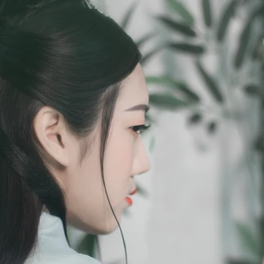 文藝清新碧春女生頭像，唯美古風(fēng)真人頭像