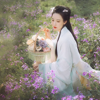 清新花朵帶傘女生頭像，唯美古風(fēng)真人頭像