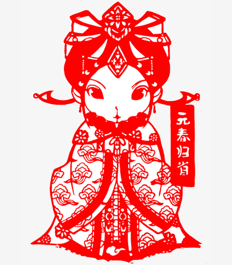 九款紅樓夢(mèng)人物Q版剪紙：別有風(fēng)味的紅樓風(fēng)情