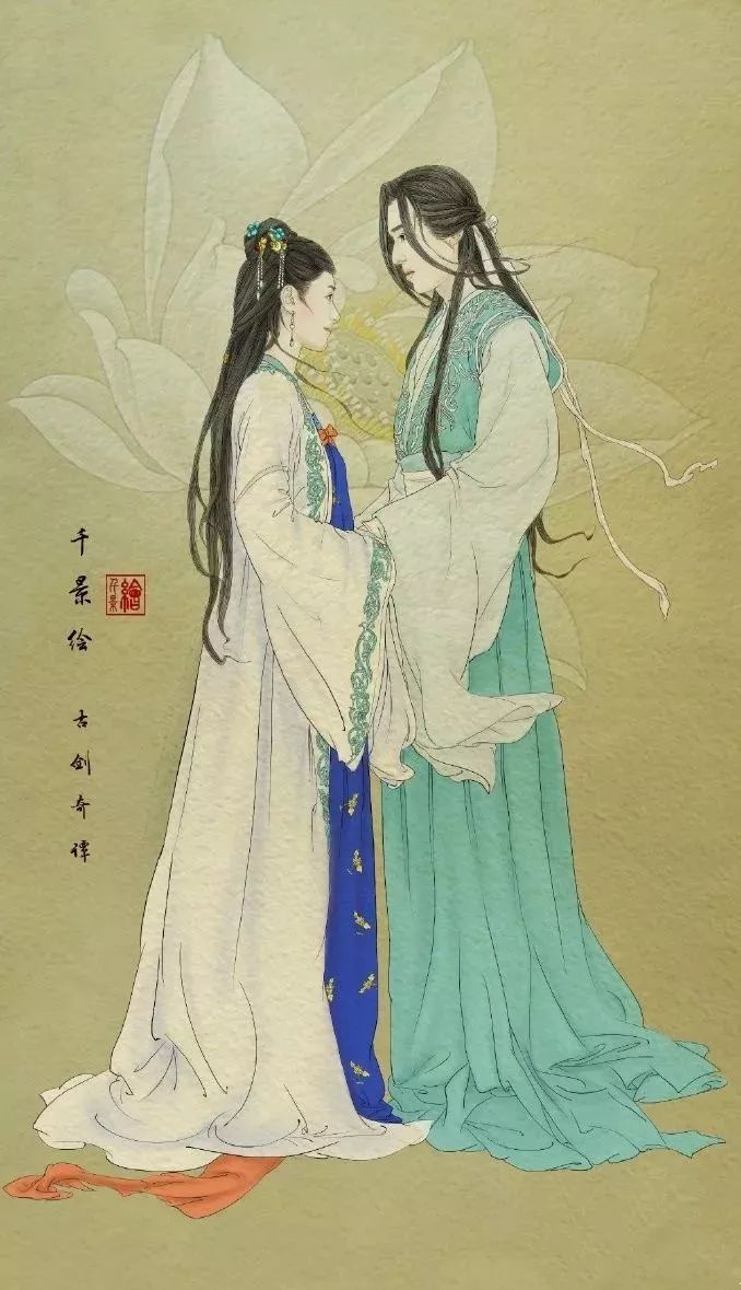 驚艷手繪插畫(huà)：古風(fēng)線(xiàn)條畫(huà)出女子極致的美