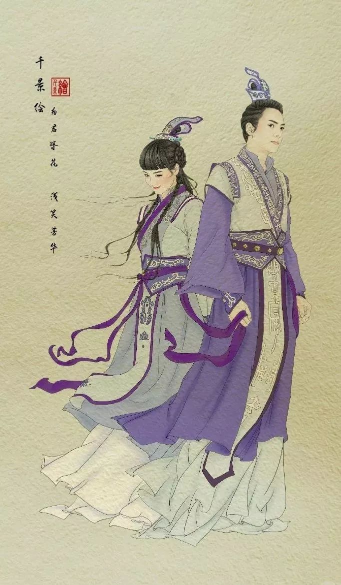 驚艷手繪插畫(huà)：古風(fēng)線(xiàn)條畫(huà)出女子極致的美