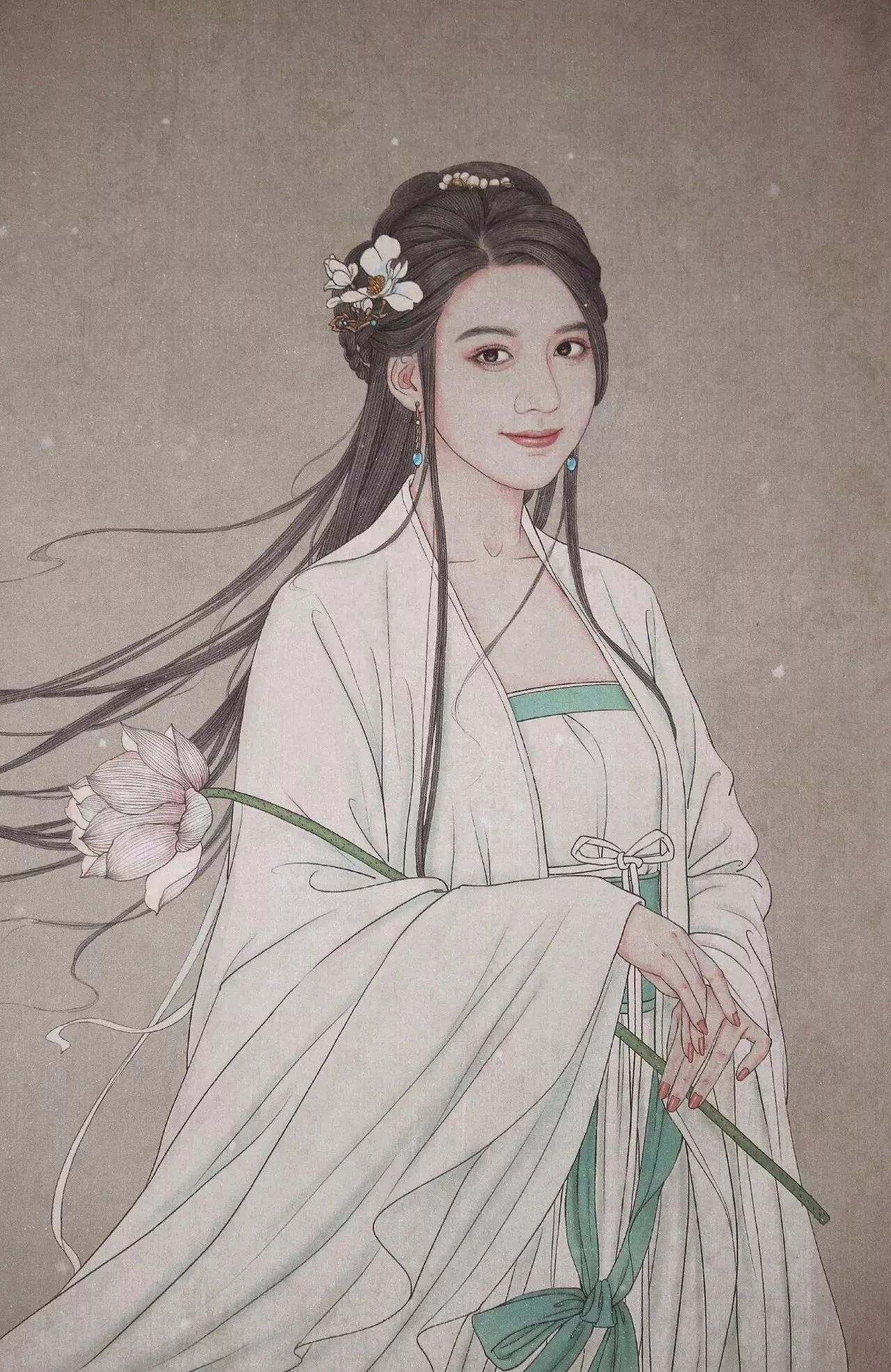 驚艷手繪插畫：古風(fēng)線條畫出女子極致的美