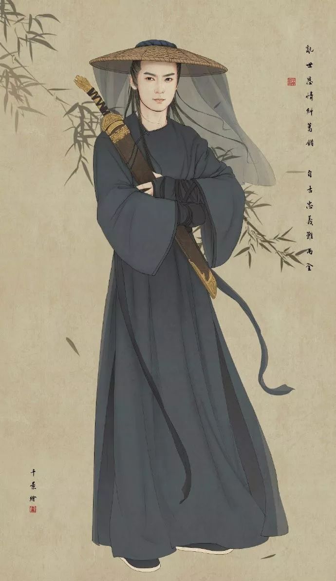 驚艷手繪插畫：古風線條畫出女子極致的美