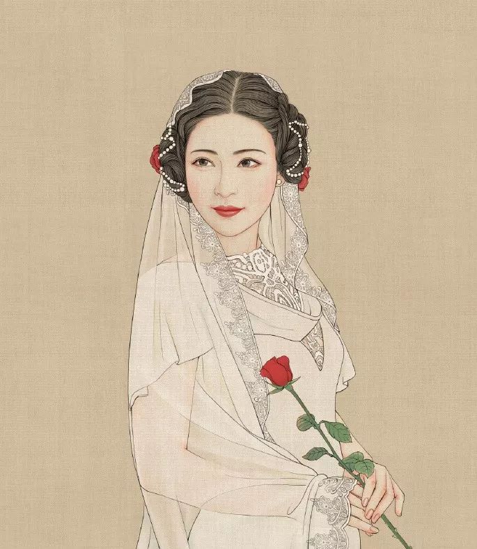 驚艷手繪插畫(huà)：古風(fēng)線條畫(huà)出女子極致的美