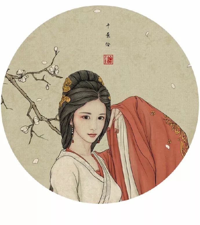 驚艷手繪插畫(huà)：古風(fēng)線條畫(huà)出女子極致的美