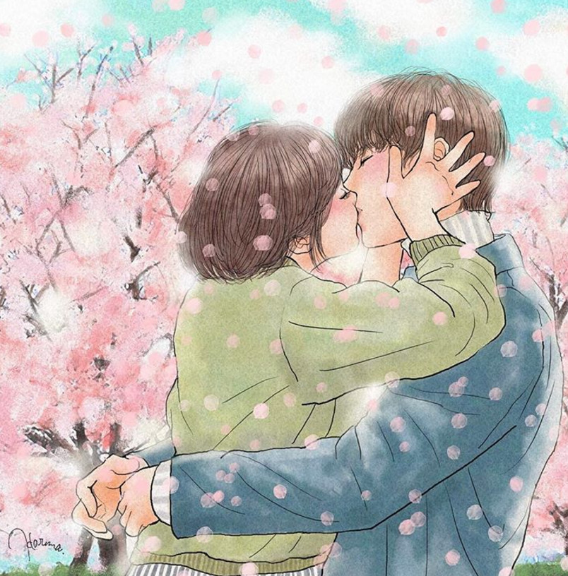 一組情侶情趣插畫(huà)，充滿誘惑的手繪插畫(huà)