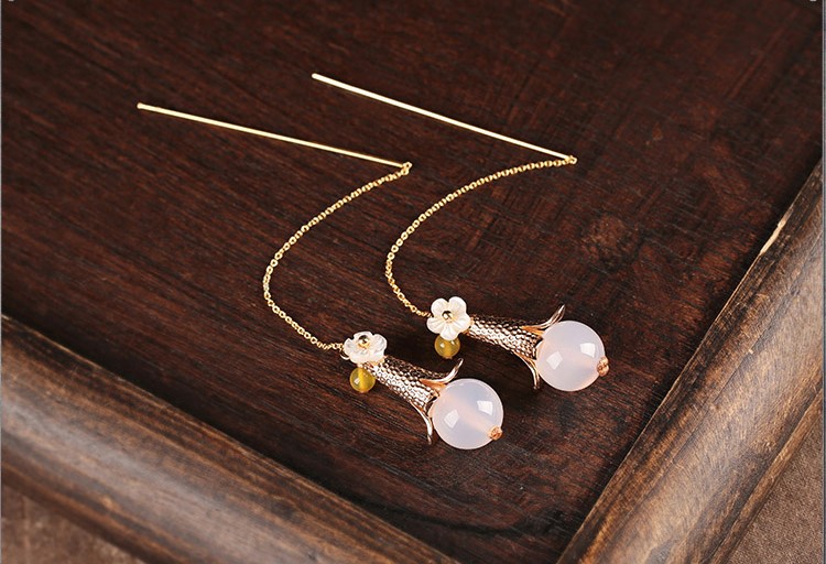 雅露氣質(zhì)耳環(huán)，小清新耳線氣質(zhì)首飾