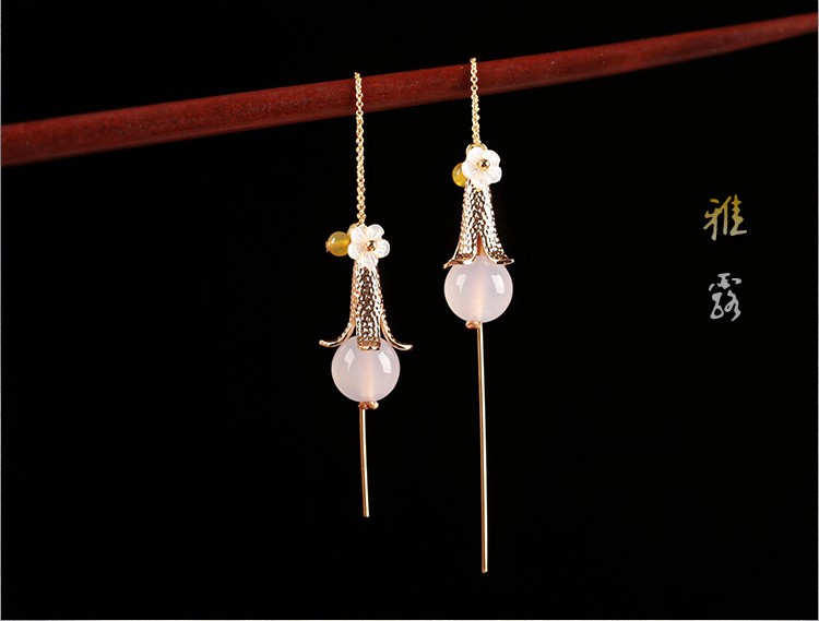 雅露氣質(zhì)耳環(huán)，小清新耳線氣質(zhì)首飾