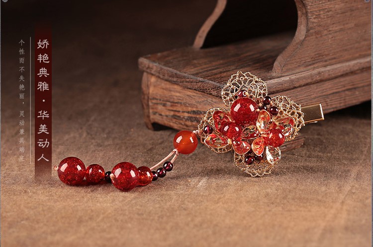 艷傾古風琉璃發(fā)夾，嬌美福連文苑頭飾