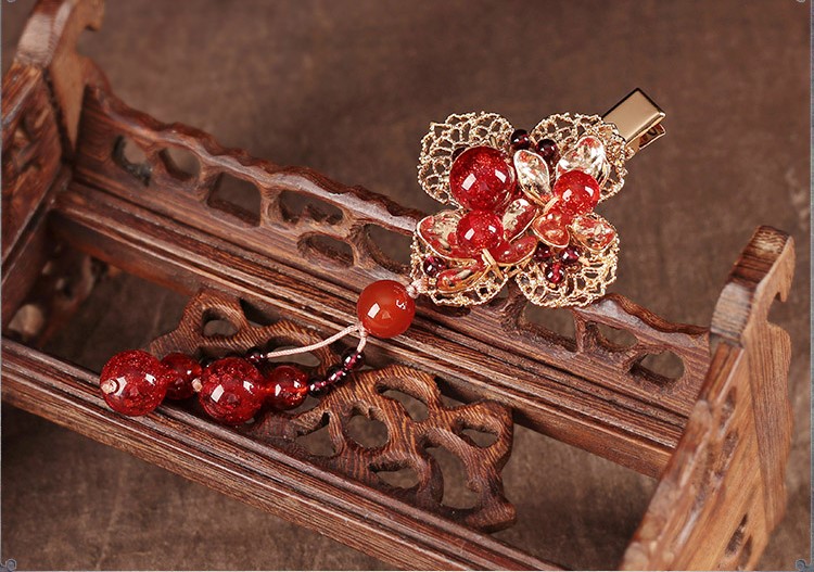 艷傾古風琉璃發(fā)夾，嬌美福連文苑頭飾