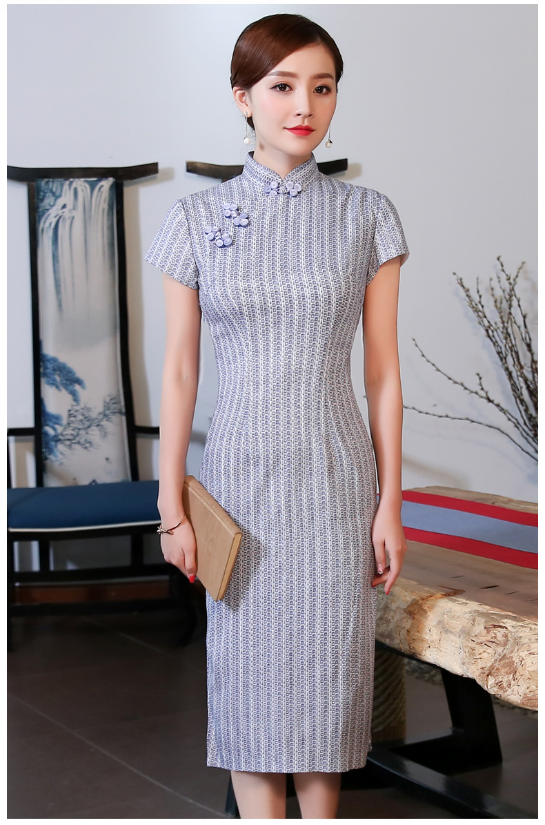 素雅民國風旗袍，時尚復古旗袍裙