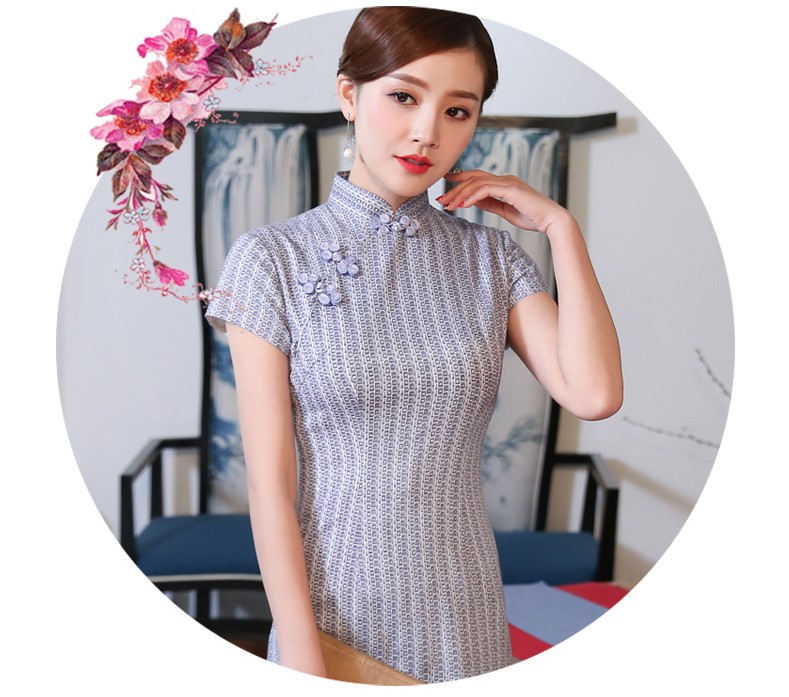 素雅民國風旗袍，時尚復古旗袍裙