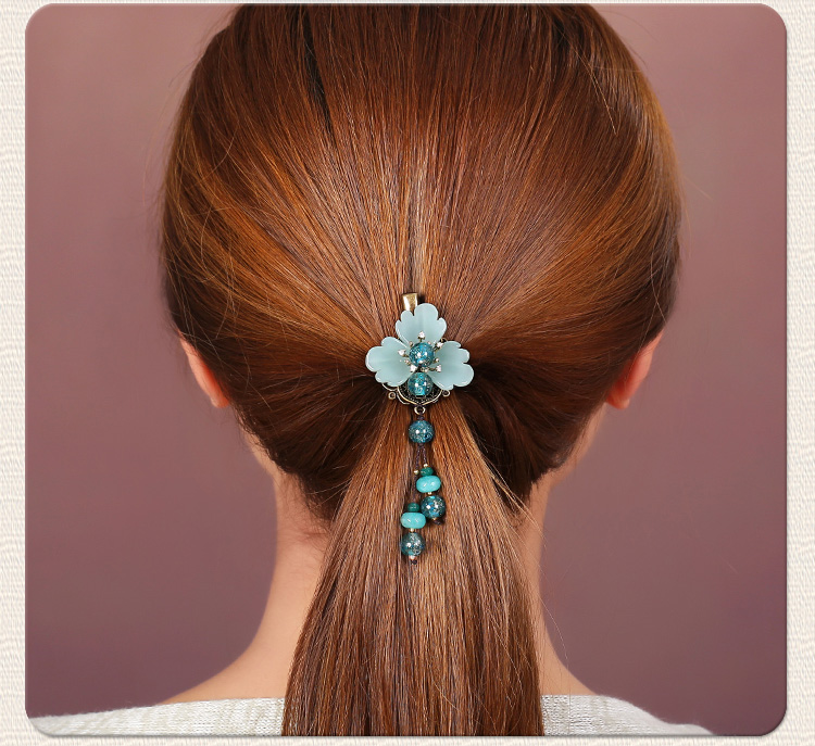 復古風葉子發(fā)夾，素雅氣質頭飾