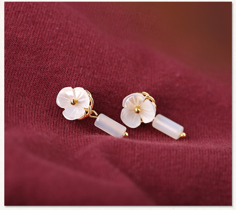 簡約花朵耳釘，少女個性氣質(zhì)耳環(huán)首飾