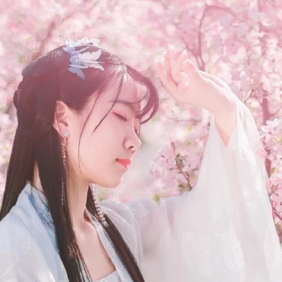 海棠花開女生頭像，唯美古風(fēng)真人頭像