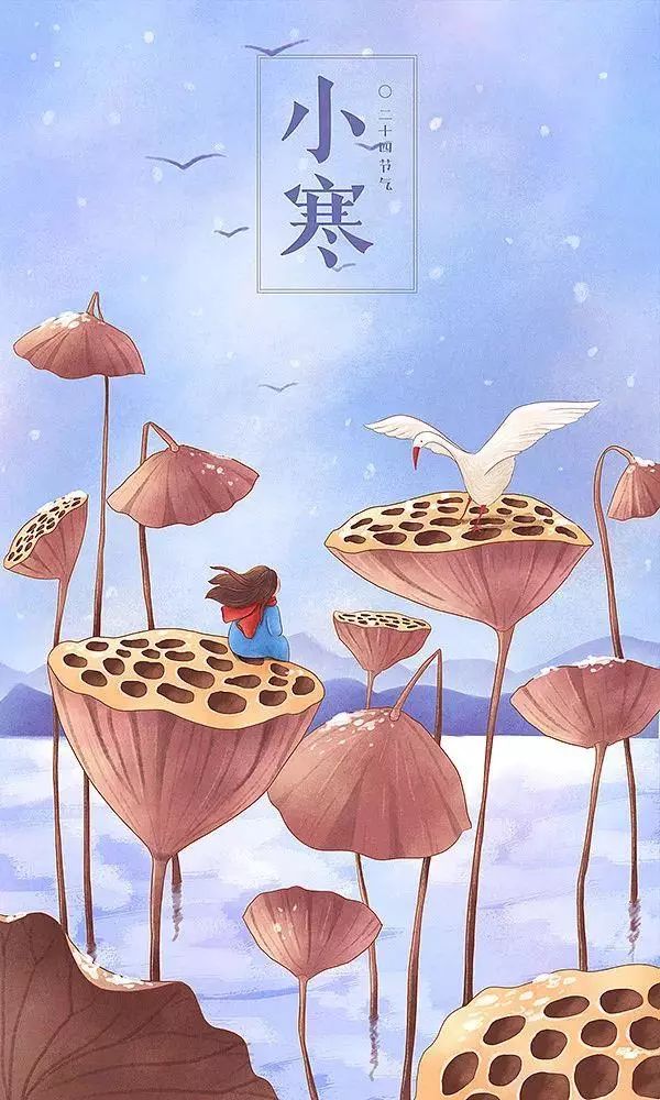 治愈系畫風(fēng)插畫：一組二十四節(jié)氣插畫