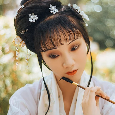 優(yōu)雅庭院女生頭像，唯美古風(fēng)真人頭像