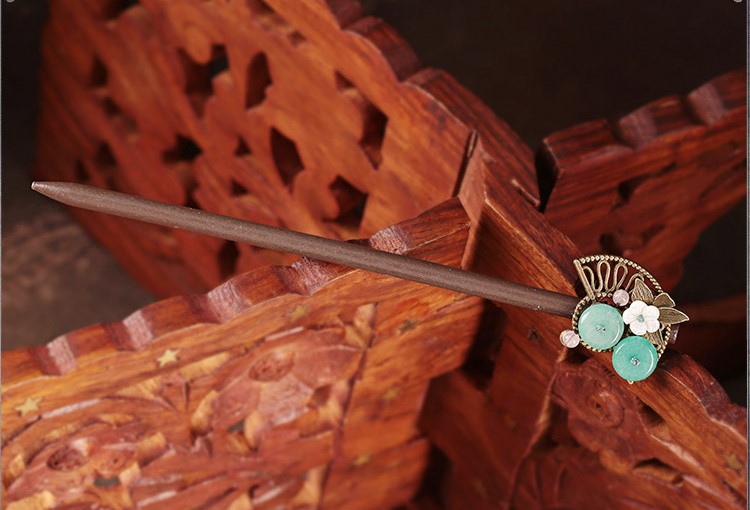 悠尋海清石簪子：簡(jiǎn)約盤(pán)發(fā)發(fā)簪頭飾