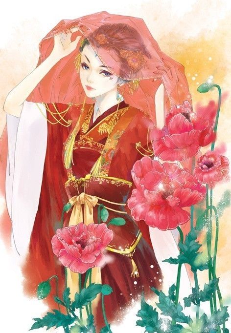 6張唯美古風(fēng)圖片：一襲紅衣、披妝待嫁
