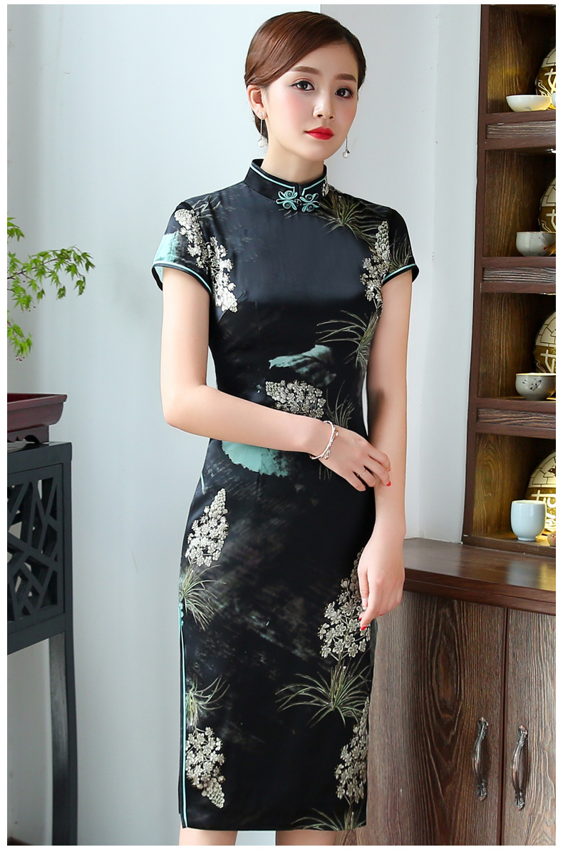 高貴冷艷的墨彩旗袍，奪人心魂的美!