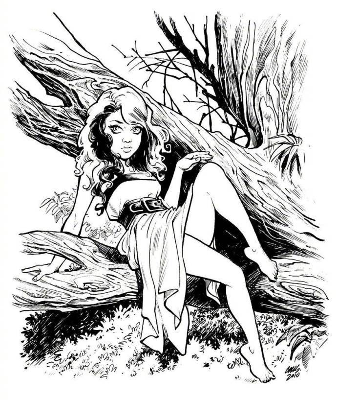 9款性感的黑白女郎插畫，嫵媚的美!